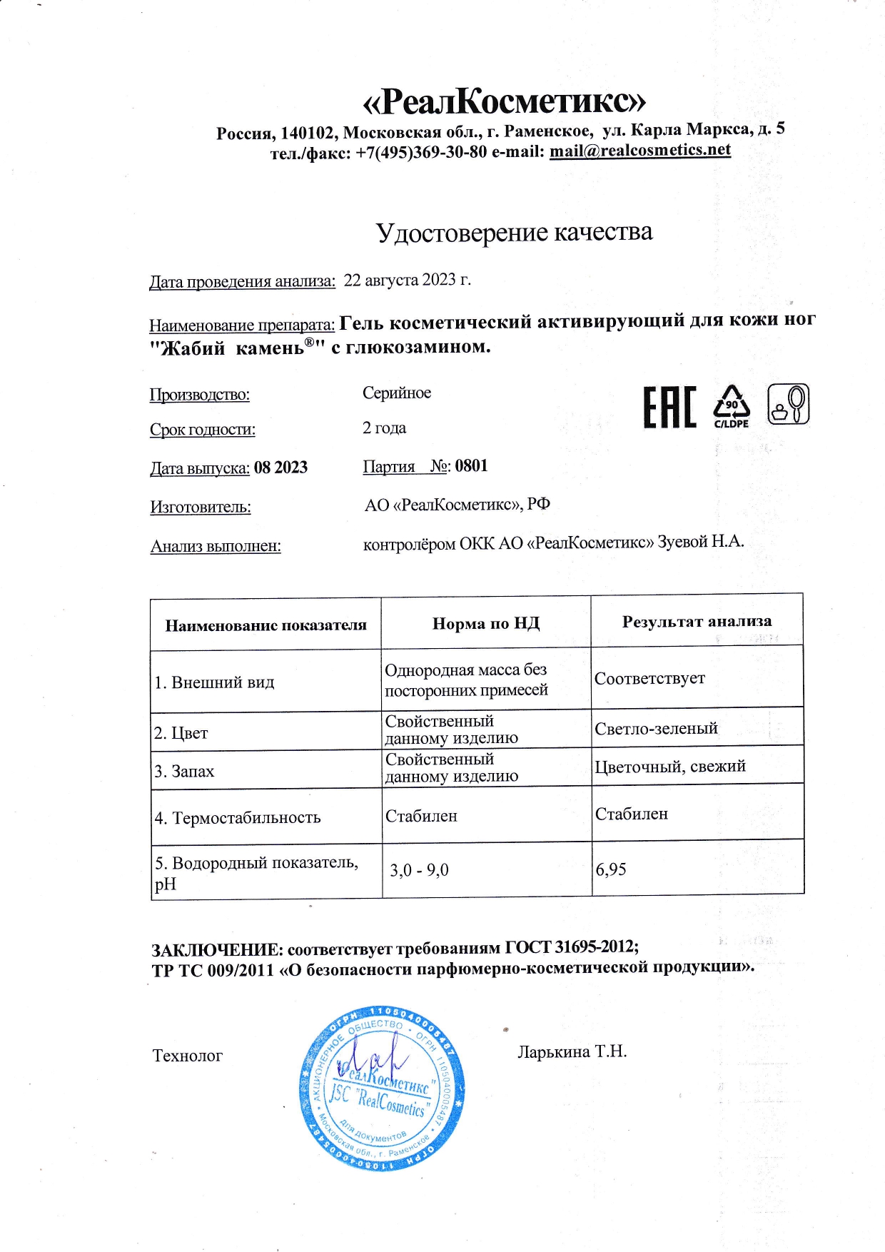 Паспорт №0820230801